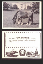 1963 John F. Kennedy JFK Rosan Trading Card You Pick Singles #1-66 43   Pony Macaroni  - TvMovieCards.com