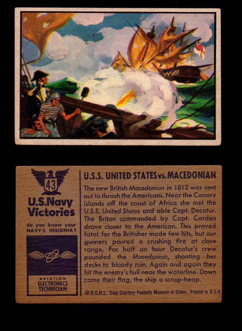 1954 U.S. Navy Victories Bowman Vintage Trading Cards You Pick Singles #1-48 #43  - TvMovieCards.com