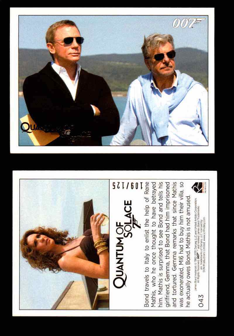 James Bond Archives Quantum of Solace Gold Parallel You Pick Single Cards #1-90 #43  - TvMovieCards.com