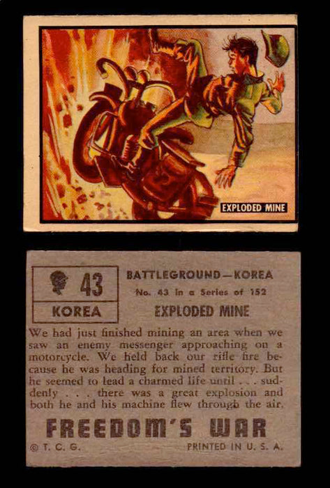 1950 Freedom's War Korea Topps Vintage Trading Cards You Pick Singles #1-100 #43  - TvMovieCards.com