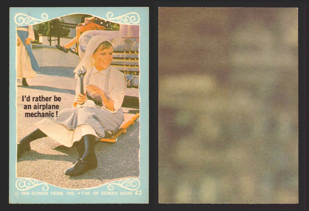 The Flying Nun Vintage Trading Card You Pick Singles #1-#66 Sally Field Donruss 43   I'd rather be an airplane mechanic!  - TvMovieCards.com
