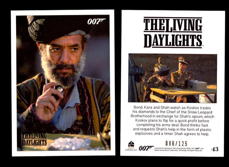 James Bond Archives The Living Daylights Gold Parallel Card You Pick Single 1-55 #43  - TvMovieCards.com