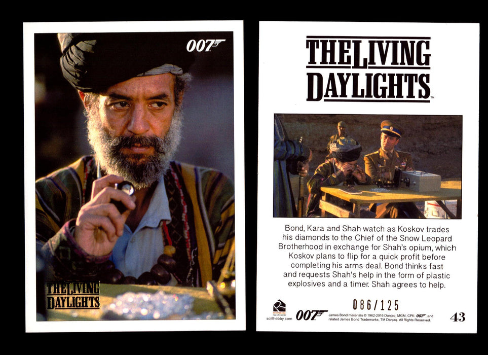 James Bond Archives The Living Daylights Gold Parallel Card You Pick Single 1-55 #43  - TvMovieCards.com