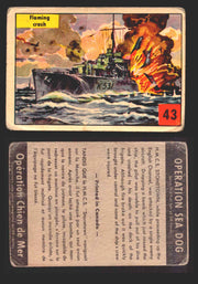 1954 Parkhurst Operation Sea Dogs You Pick Single Trading Cards #1-50 V339-9 43 Flaming Crash  - TvMovieCards.com