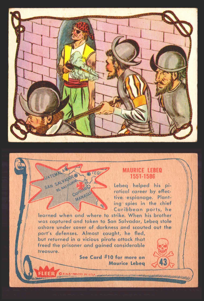 1961 Pirates Bold Vintage Trading Cards You Pick Singles #1-#66 Fleer 43   Maurice Lebeq  - TvMovieCards.com