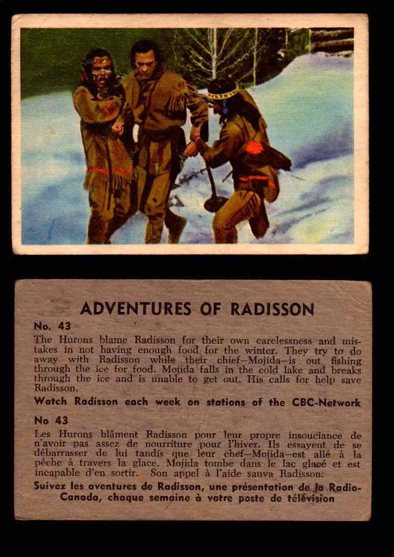 1957 Adventures of Radisson (Tomahawk) TV Vintage Card You Pick Singles #1-50 #43  - TvMovieCards.com