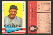 1961 Fleer Baseball Greats Trading Card You Pick Singles #1-#154 VG/EX 43 Rogers Hornsby (creased)  - TvMovieCards.com