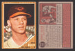 1962 Topps Baseball Trading Card You Pick Singles #400-#499 VG/EX #	449 Jerry Adair - Baltimore Orioles  - TvMovieCards.com