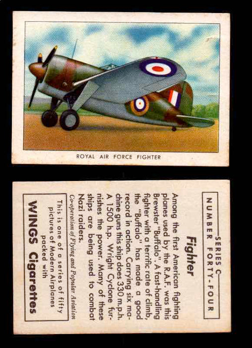 1942 Modern American Airplanes Series C Vintage Trading Cards Pick Singles #1-50 44	 	Royal Air Force Fighter  - TvMovieCards.com