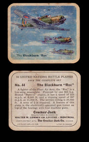 Cracker Jack United Nations Battle Planes Vintage You Pick Single Cards #1-70 #44  - TvMovieCards.com