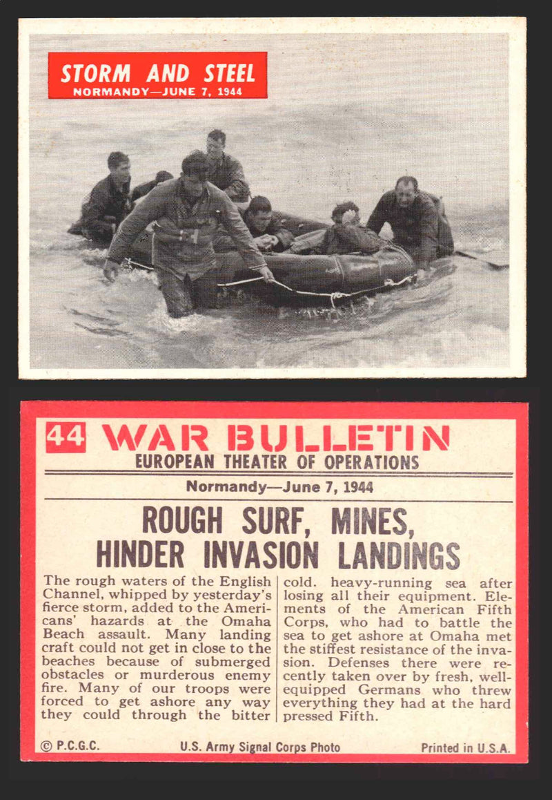 1965 War Bulletin Philadelphia Gum Vintage Trading Cards You Pick Singles #1-88 44   Storm And Steel  - TvMovieCards.com