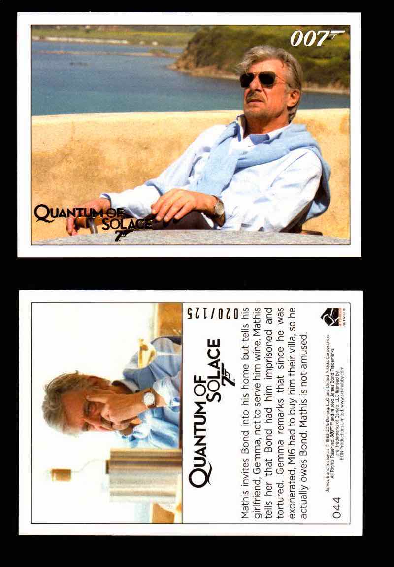 James Bond Archives Quantum of Solace Gold Parallel You Pick Single Cards #1-90 #44  - TvMovieCards.com