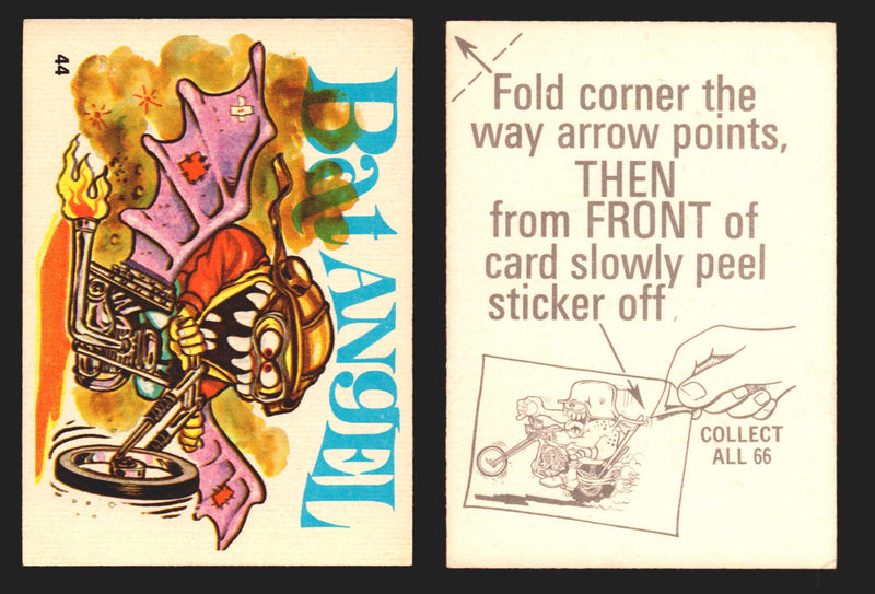 1972 Silly Cycles Donruss Vintage Trading Cards #1-66 You Pick Singles #44 Bat Angel  - TvMovieCards.com
