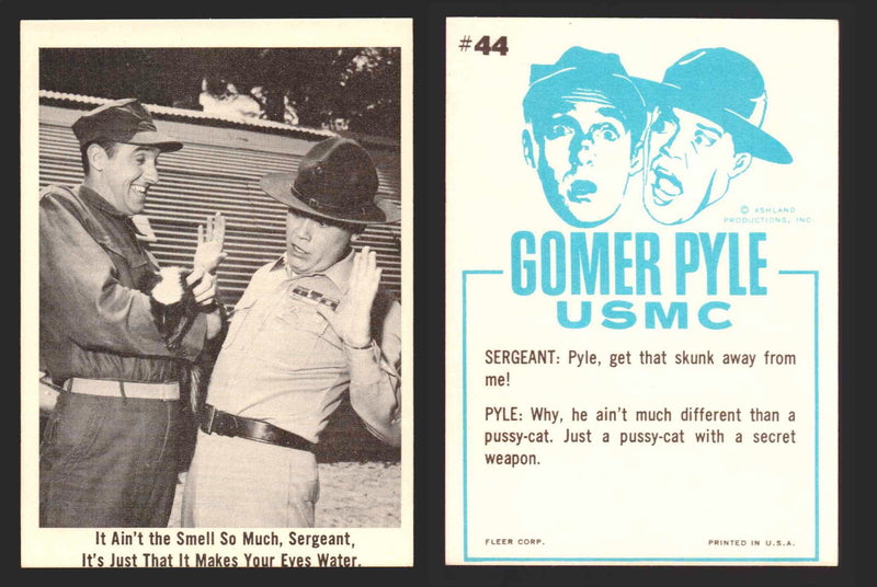 1965 Gomer Pyle Vintage Trading Cards You Pick Singles #1-66 Fleer 44   It ain't the smell so much  Sergeant  it's just th  - TvMovieCards.com