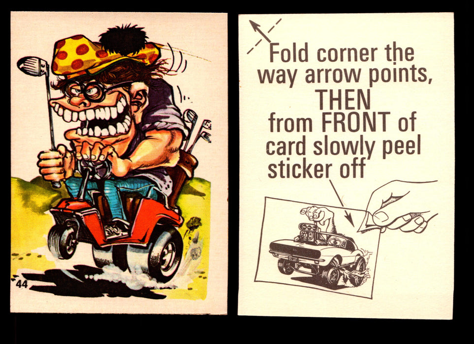 Fabulous Odd Rods Vintage Sticker Cards 1973 #1-#66 You Pick Singles #44  Golf Buggy  - TvMovieCards.com