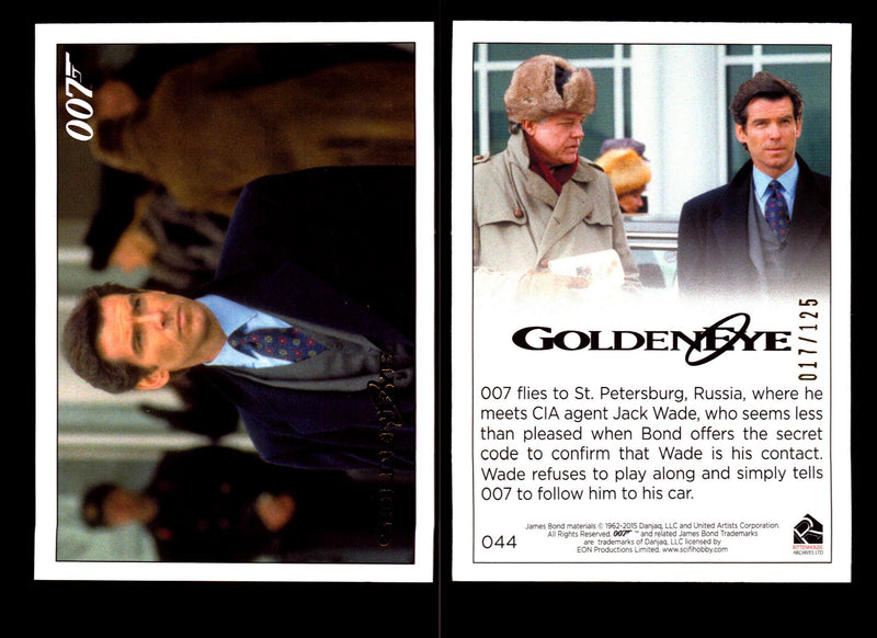 James Bond Archives 2015 Goldeneye Gold Parallel Card You Pick Single #1-#102 #44  - TvMovieCards.com