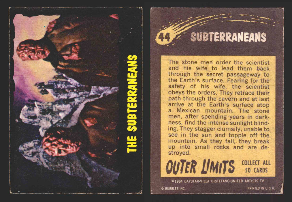 1964 Outer Limits Bubble Inc Vintage Trading Cards #1-50 You Pick Singles #44  - TvMovieCards.com
