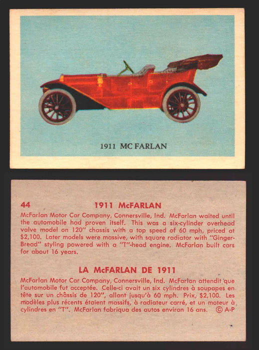 1959 Parkhurst Old Time Cars Vintage Trading Card You Pick Singles #1-64 V339-16 44	1911 McFarlan  - TvMovieCards.com