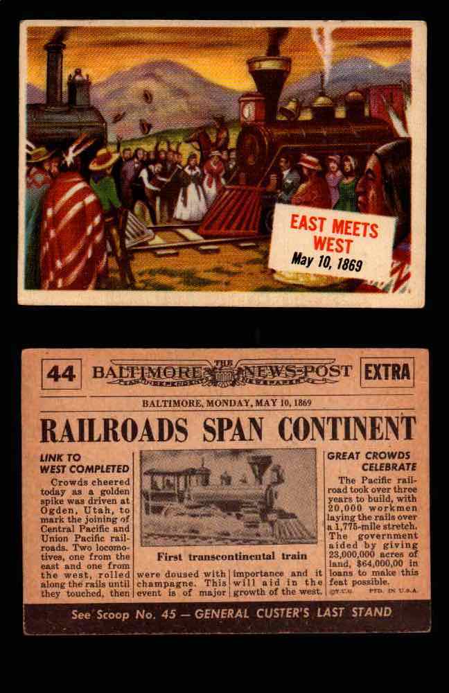 1954 Scoop Newspaper Series 1 Topps Vintage Trading Cards You Pick Singles #1-78 44   East Meets West  - TvMovieCards.com