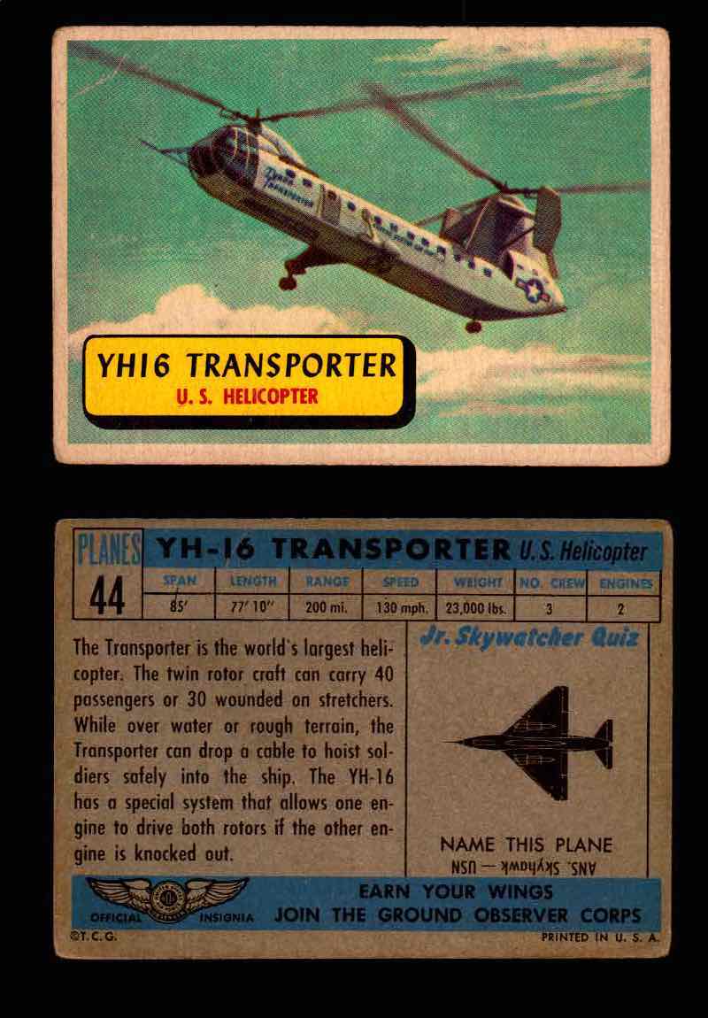 1957 Planes Series I Topps Vintage Card You Pick Singles #1-60 #44  - TvMovieCards.com