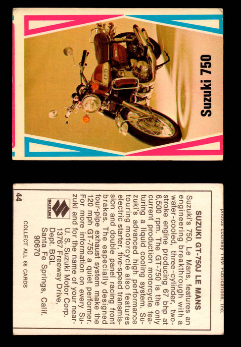 1972 Street Choppers & Hot Bikes Vintage Trading Card You Pick Singles #1-66 #44   Suzuki 750  - TvMovieCards.com