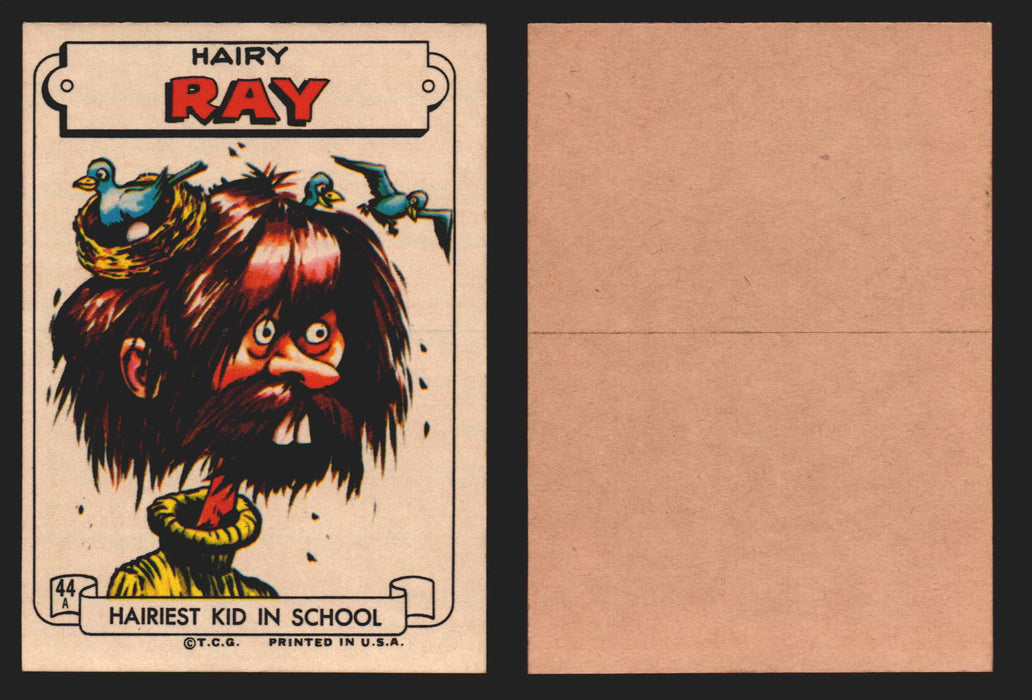 1966 Slob Stickers Topps Trading Card You Pick Singles #1-44 Series 1st A & B #44A Hairy Ray  - TvMovieCards.com