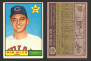 1961 Topps Baseball Trading Card You Pick Singles #400-#499 VG/EX #	452 Bob Allen - Cleveland Indians  - TvMovieCards.com