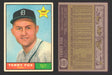 1961 Topps Baseball Trading Card You Pick Singles #400-#499 VG/EX #	459 Terry Fox - Detroit Tigers RC  - TvMovieCards.com