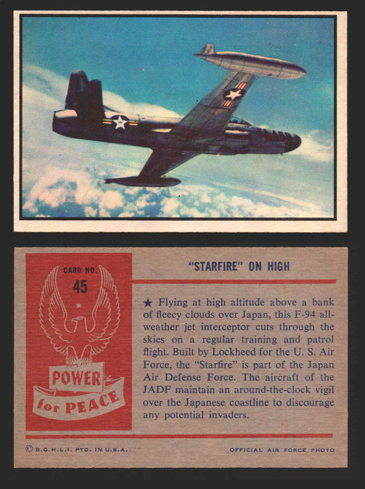 1954 Power For Peace Vintage Trading Cards You Pick Singles #1-96 45   "Starfire" On High  - TvMovieCards.com