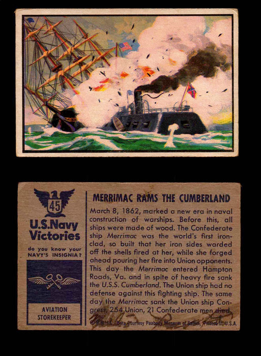 1954 U.S. Navy Victories Bowman Vintage Trading Cards You Pick Singles #1-48 #45  - TvMovieCards.com