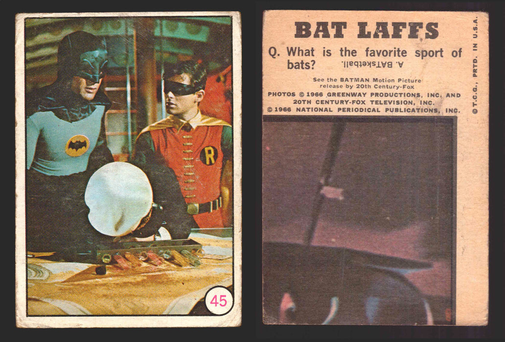 Batman Bat Laffs Vintage Trading Card You Pick Singles #1-#55 Topps 1966 #45  - TvMovieCards.com