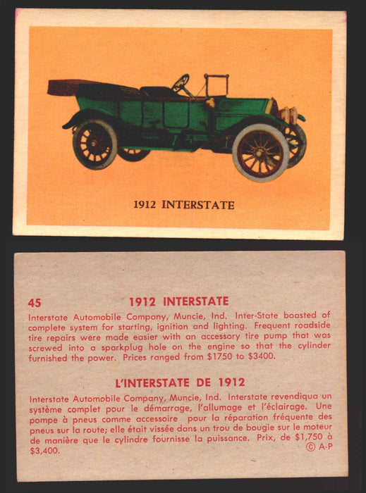 1959 Parkhurst Old Time Cars Vintage Trading Card You Pick Singles #1-64 V339-16 45	1912 Interstate  - TvMovieCards.com