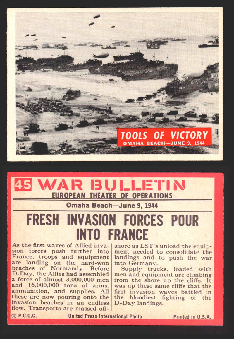 1965 War Bulletin Philadelphia Gum Vintage Trading Cards You Pick Singles #1-88 45   Tools Of Victory  - TvMovieCards.com