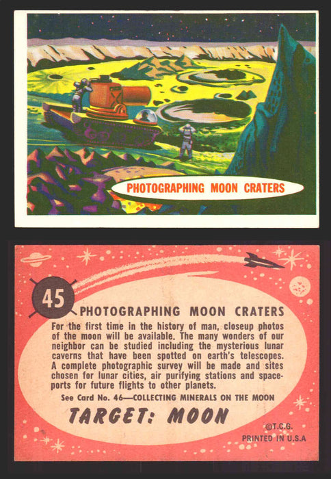 Space Cards Target Moon Cards Topps Trading Cards #1-88 You Pick Singles 45   Photographing Moon Craters  - TvMovieCards.com