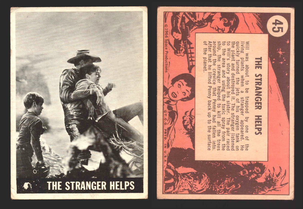 1966 Lost In Space Topps Vintage Trading Card #1-55 You Pick Singles #	 45   The Stranger Helps  - TvMovieCards.com
