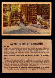 1957 Adventures of Radisson (Tomahawk) TV Vintage Card You Pick Singles #1-50 #45  - TvMovieCards.com