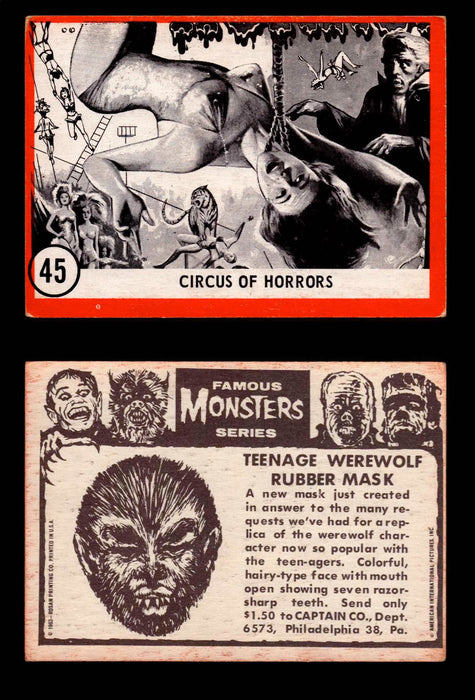 Famous Monsters 1963 Vintage Trading Cards You Pick Singles #1-64 #45  - TvMovieCards.com