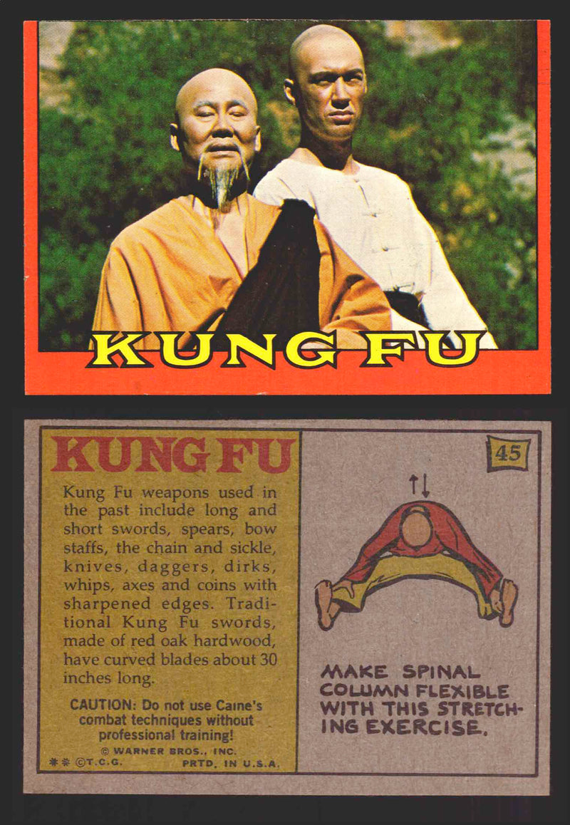 1973 Kung Fu Topps Vintage Trading Card You Pick Singles #1-60 #45  - TvMovieCards.com