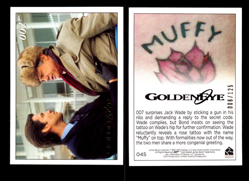 James Bond Archives 2015 Goldeneye Gold Parallel Card You Pick Single #1-#102 #45  - TvMovieCards.com