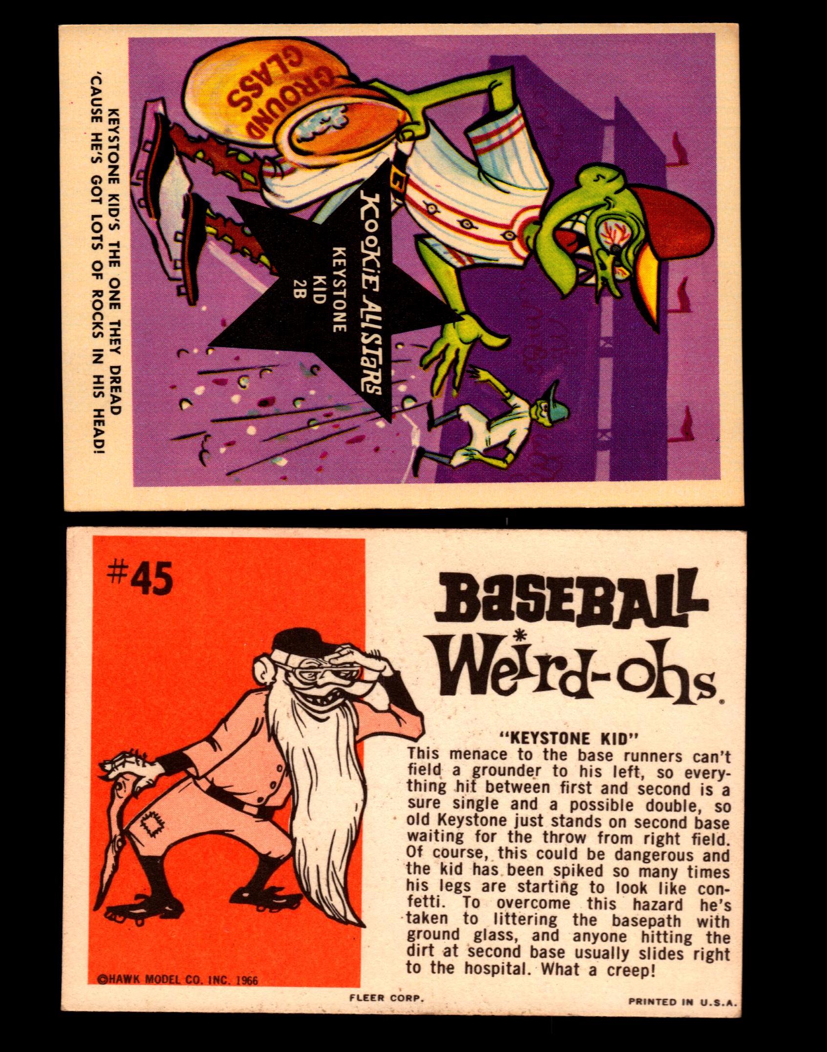 Weird-ohs BaseBall 1966 Fleer Vintage Card You Pick Singles #1-66