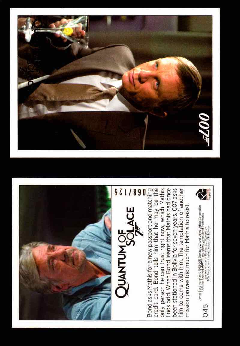 James Bond Archives Quantum of Solace Gold Parallel You Pick Single Cards #1-90 #45  - TvMovieCards.com