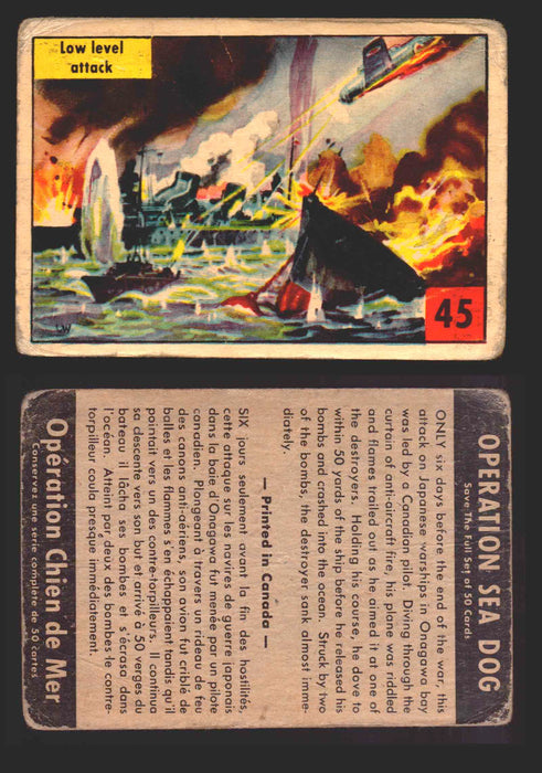 1954 Parkhurst Operation Sea Dogs You Pick Single Trading Cards #1-50 V339-9 45 Low Level Attack  - TvMovieCards.com