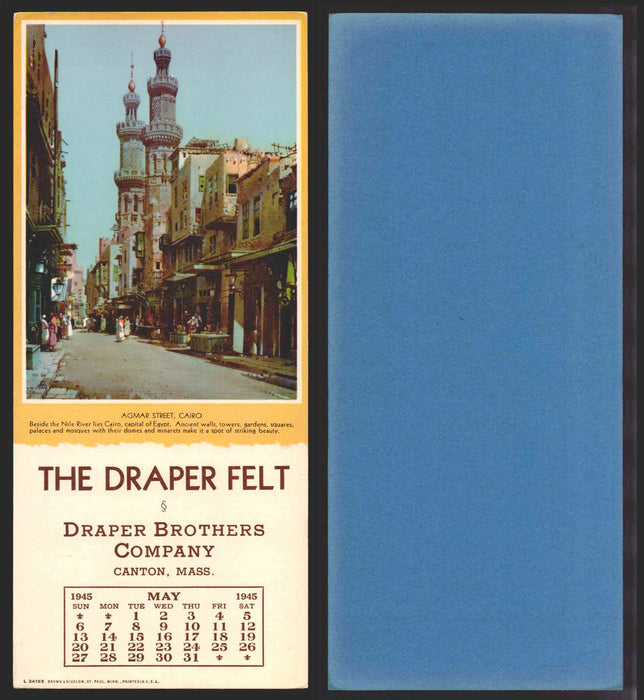 Draper Brother Co Images of the World Advertising Calendar 1945-1957 You Pick May 1945  - TvMovieCards.com