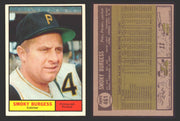 1961 Topps Baseball Trading Card You Pick Singles #400-#499 VG/EX   - TvMovieCards.com