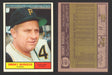 1961 Topps Baseball Trading Card You Pick Singles #400-#499 VG/EX #	461 Smoky Burgess - Pittsburgh Pirates  - TvMovieCards.com