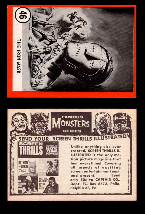 Famous Monsters 1963 Vintage Trading Cards You Pick Singles #1-64 #46  - TvMovieCards.com