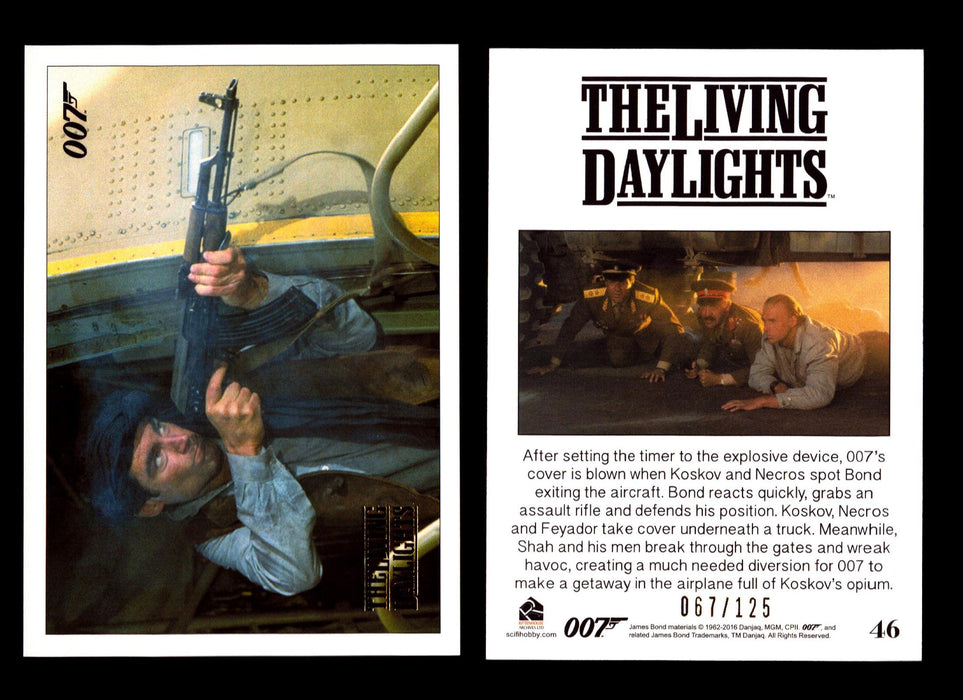James Bond Archives The Living Daylights Gold Parallel Card You Pick Single 1-55 #46  - TvMovieCards.com
