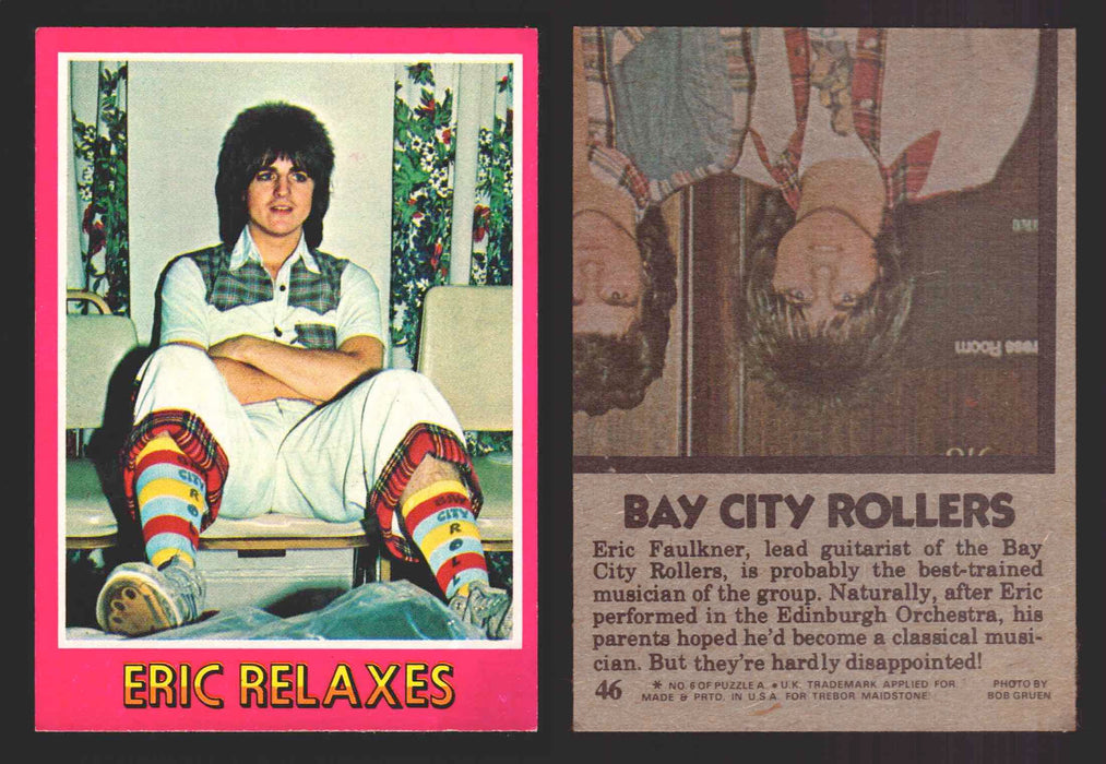 1975 Bay City Rollers Vintage Trading Cards You Pick Singles #1-66 Trebor 46   Eric Relaxes  - TvMovieCards.com