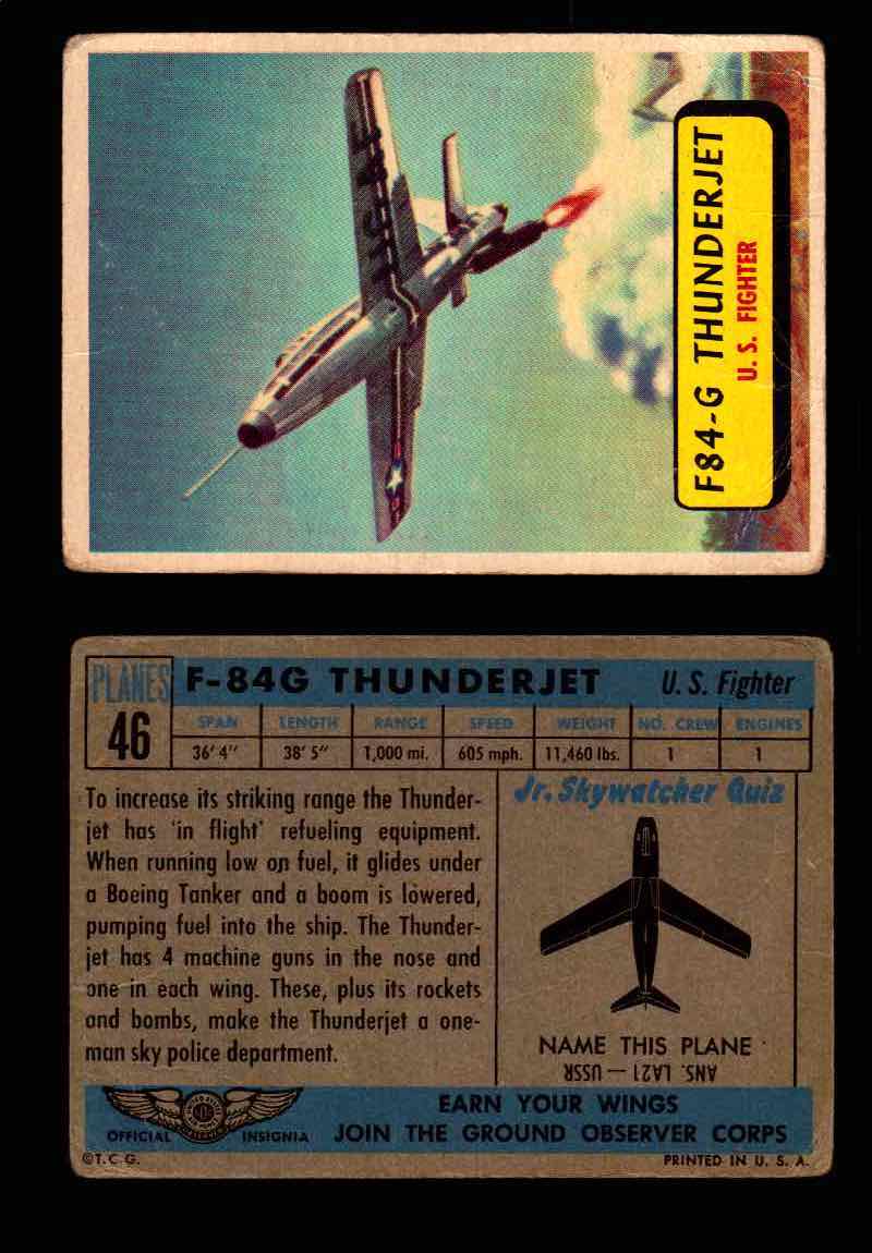 1957 Planes Series I Topps Vintage Card You Pick Singles #1-60 #46  - TvMovieCards.com
