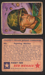 1951 Red Menace Vintage Trading Cards #1-48 You Pick Singles Bowman Gum 46   Fighting Marine  - TvMovieCards.com